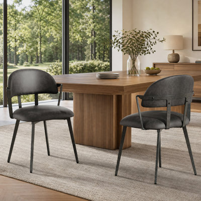 Chaises de salle à manger modernes, chaise de salle à manger rembourrée avec dossier incurvé