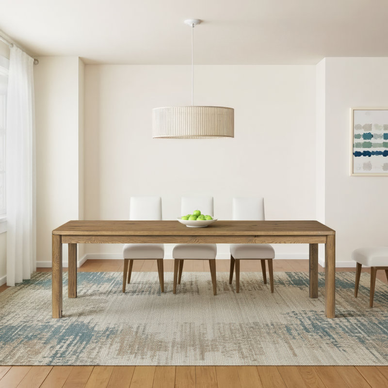 Weymouth Extendable Oak Dining Table, Resawn Worn/Brushed Brass