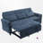 81.9" Convertible Sofa With Recliner-1385408966