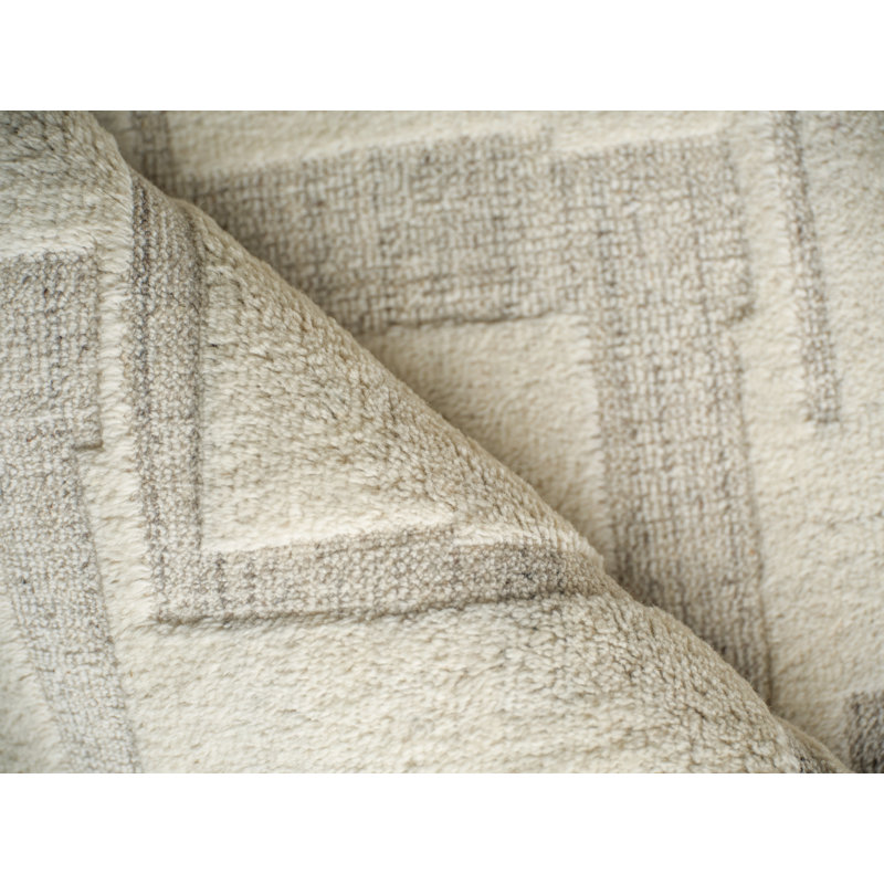 Malmo hand-knotted New Zealand Wool Ivory/Beige/Taupe Area Rug, 14'X18'