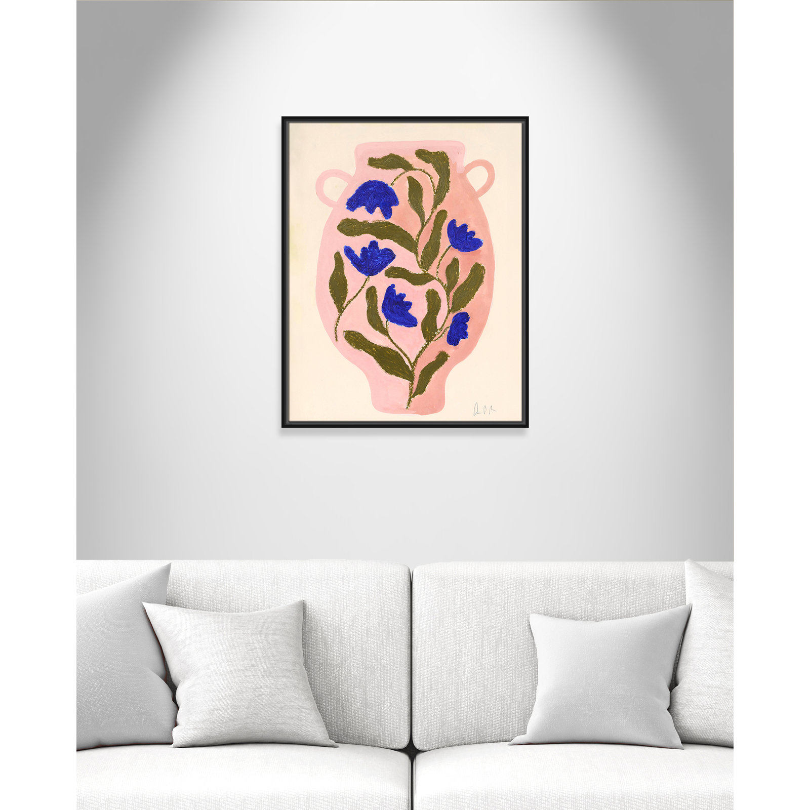 Vase No. 01 Print by Camilla Bergqvist, 29.5" H x 23.5" W, Black