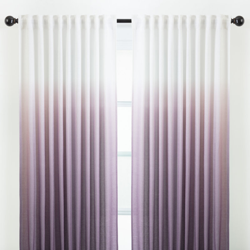 Rideaux semi-transparents avec passe-tringle Carolie, L 52 po x L 108 po, Mauve