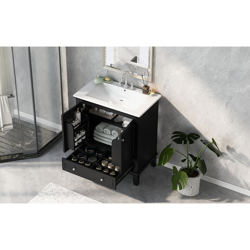 Meuble-lavabo multifonctionnel 30 po avec lavabo et meuble-lavabo 30 po