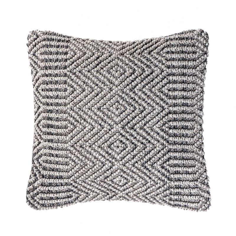 Housse de coussin carrée grise