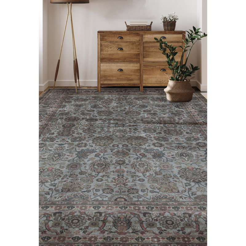 Hand-Knotted High-Quality Beige and Beige Area Rug