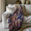 Couverture en sherpa de qualité supérieure 1 pièce Violet Twilight Oasis-97815617