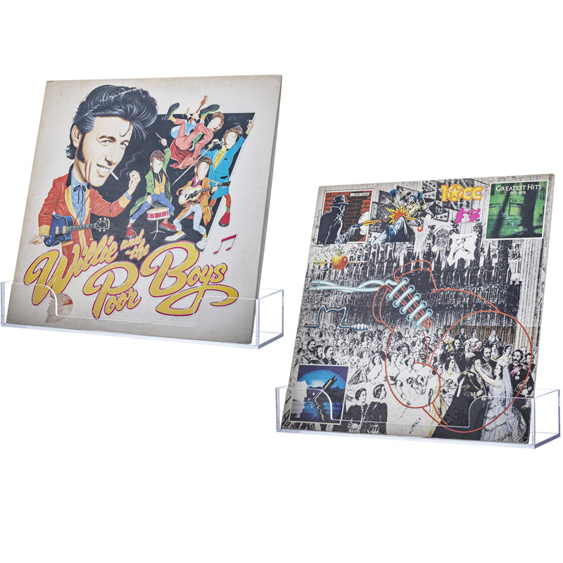 Wall 2 Piece Clear Vinyl Record Storage Rack
