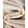 Latitude Run® Checks Nikica Rug White and Gold