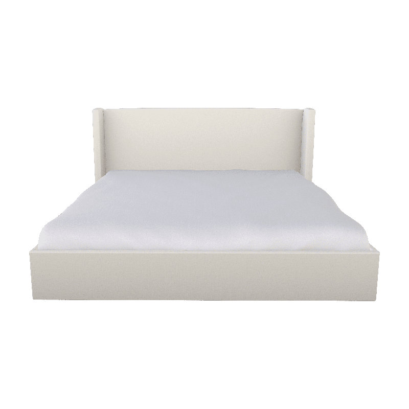 Chloe Upholstered Wingback Bed, Celebrity Cloud, California King