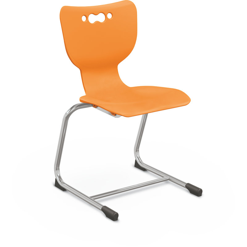 Chaise de classe en porte-à-faux Hierarchie, Orange, Chaise 18 po