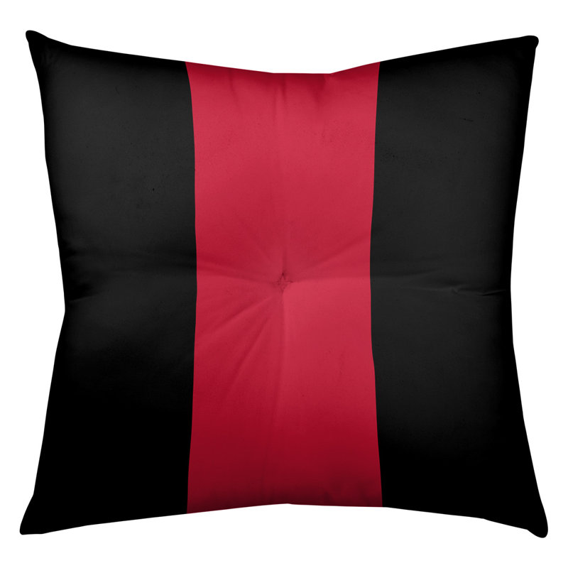 Coussin de sol touffeté retour atlanta, 30 po x 30 po, Noir / Rouge