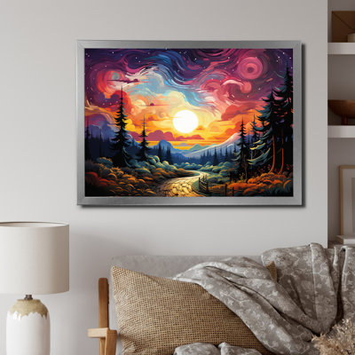 " Purple Pink Northernlights Road To Infinity I "