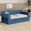 Lit de jour avec bureau amovible, tiroirs de rangement et table d'appoint hydraulique-133909254