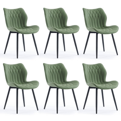 Chaise d'appoint rembourrée en similicuir avec structure en métal