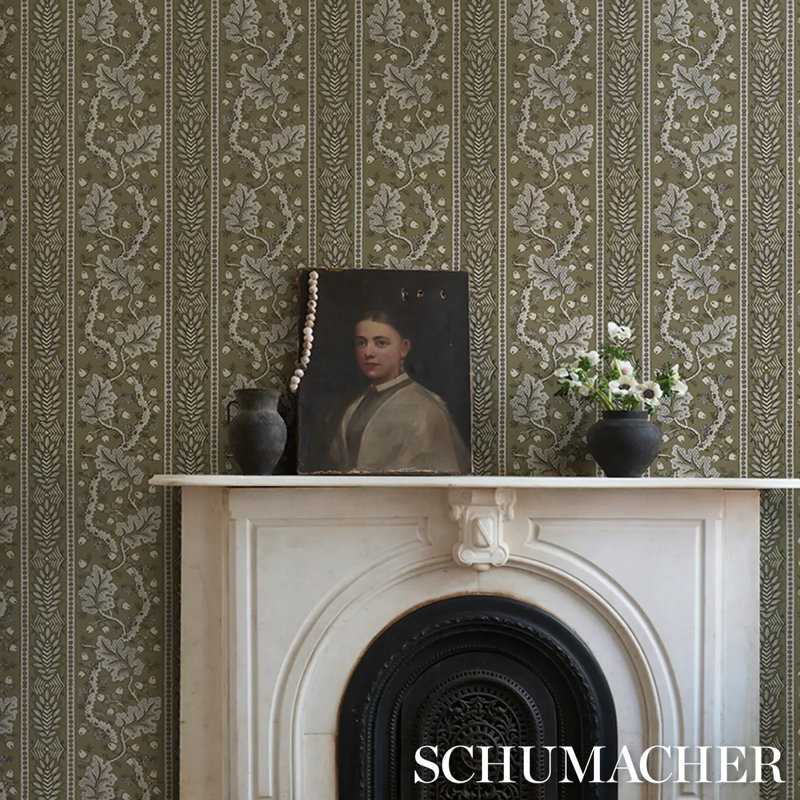 Richmond Striped Wallpaper Roll, Green