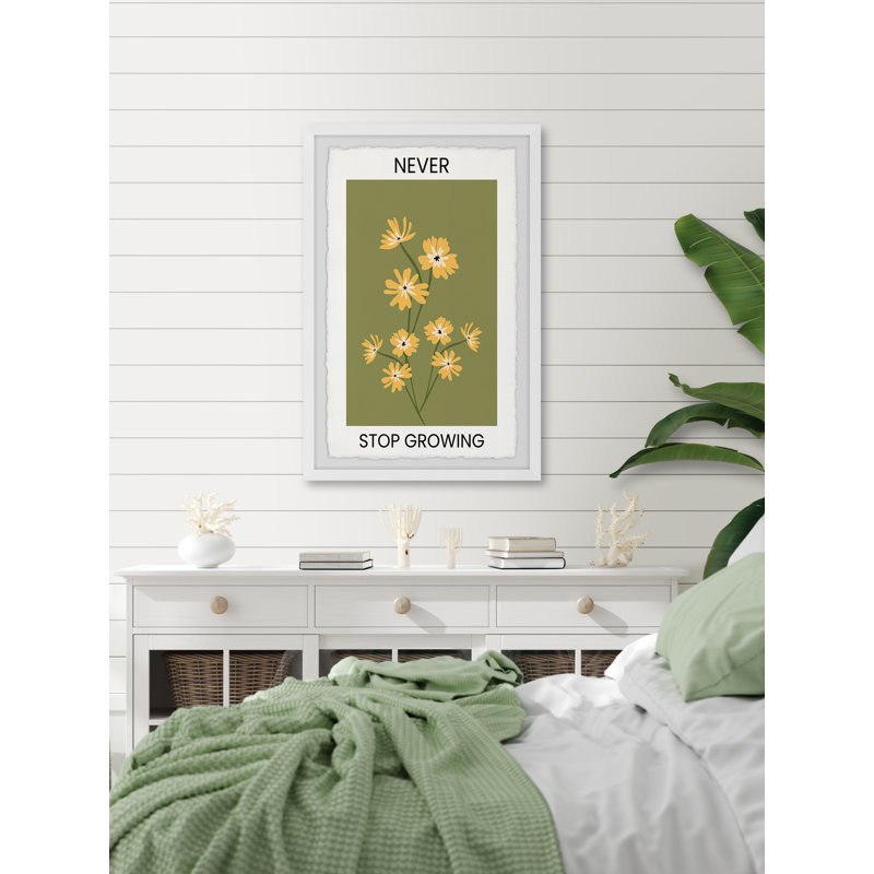 Never Stop Growing - Single Picture Frame Print, 30cm H x 20cm W