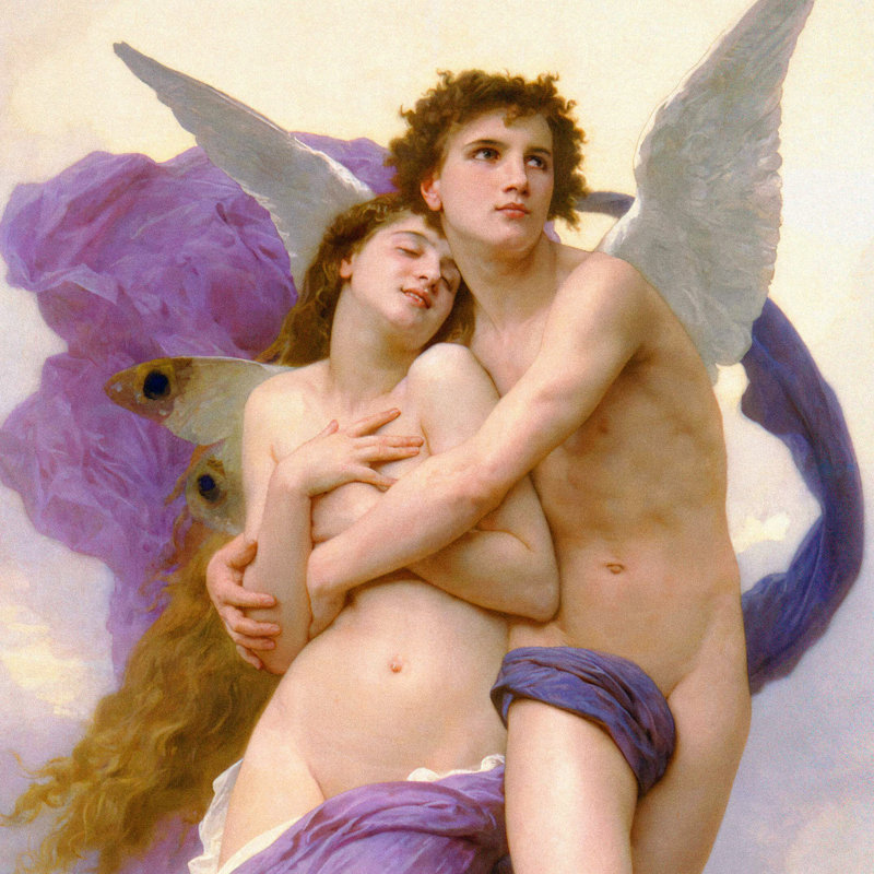 "Le Ravissement D Psyche" par William-Adolphe Bouguereau sur, H 58,25 po x l 38,25 po
