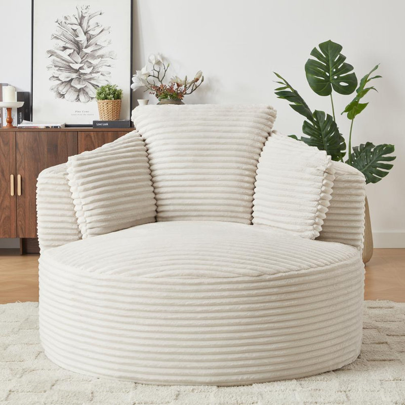 Chaise ronde moderne, Blanc