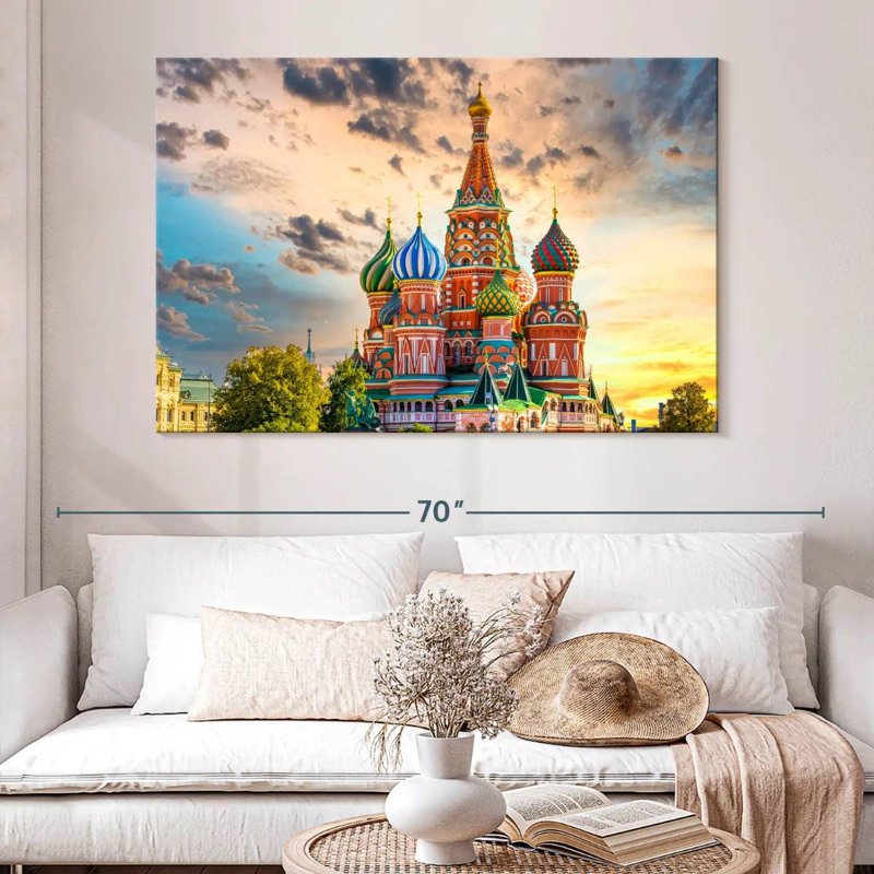 Cathédrale Saint-Basile de Moscou, H 34 po x l 51 po