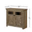 Armoire 2 portes pour bar, armoire à vin gris délavé, apparence rétro et grand rangement, armoire à vin. Polyvalent avec un plateau de table texturé