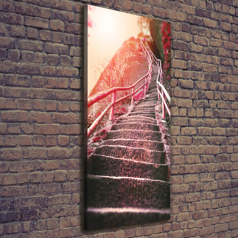 Stairs In The Mountains - Wrapped Canvas Print