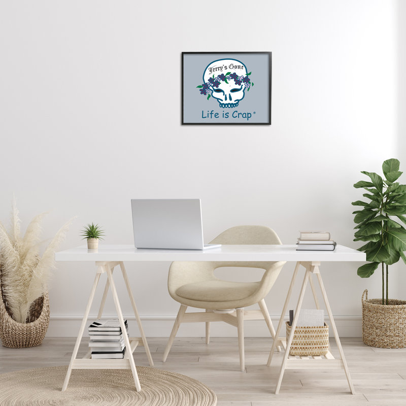 Jerry's Gone Skull, estampe numérique par LIC, Giclée encadrée noir minuit, H 16 po x l 20 po