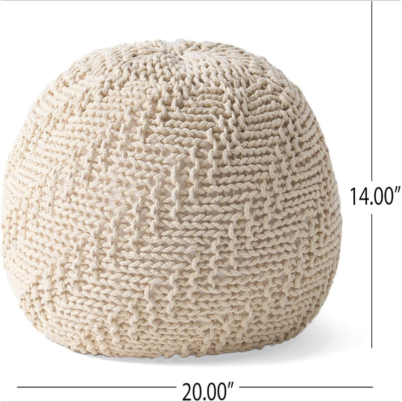 POUF HASEL, Ivory Cotton