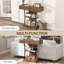 HOMCOM Console Table 3-Tier Industrial Hallway Table, Drawer, Rustic Brown
