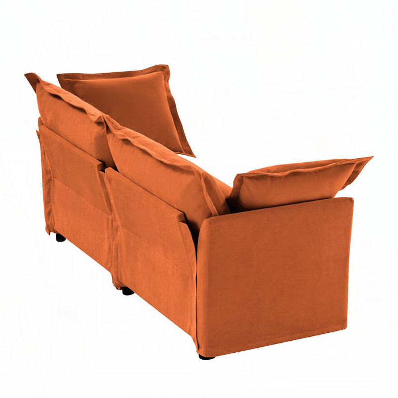 Chenille Deep Seat Sofa, 34.6" H x 83.4" W x 33" D, 2, Green