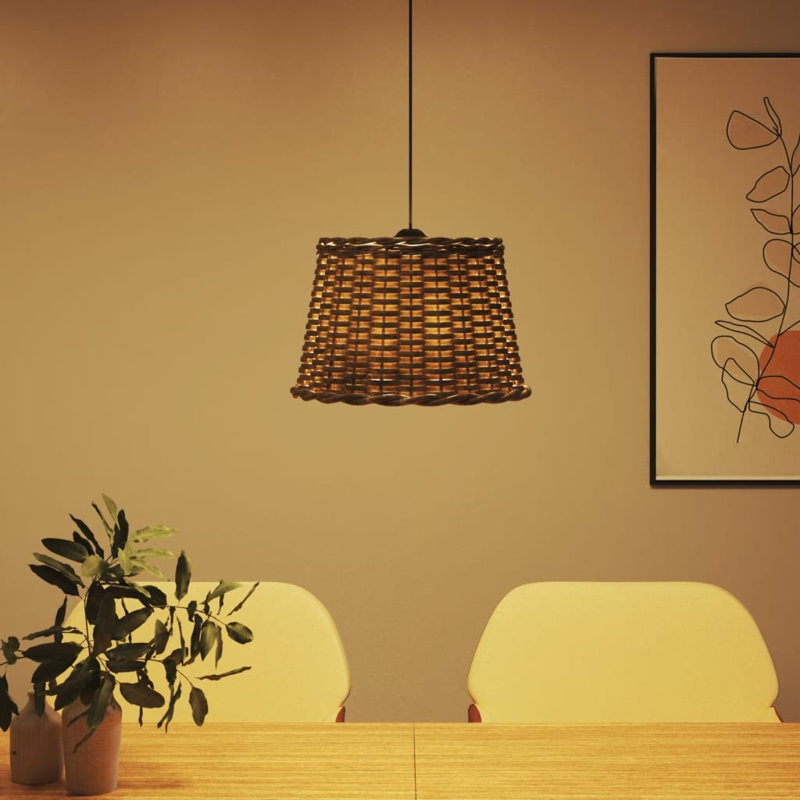 Chira Pendant Shade, 26cm H x 40cm W x 40cm D, Brown