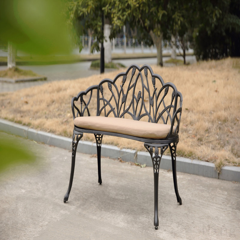 Banc de jardin Tulip, Noir