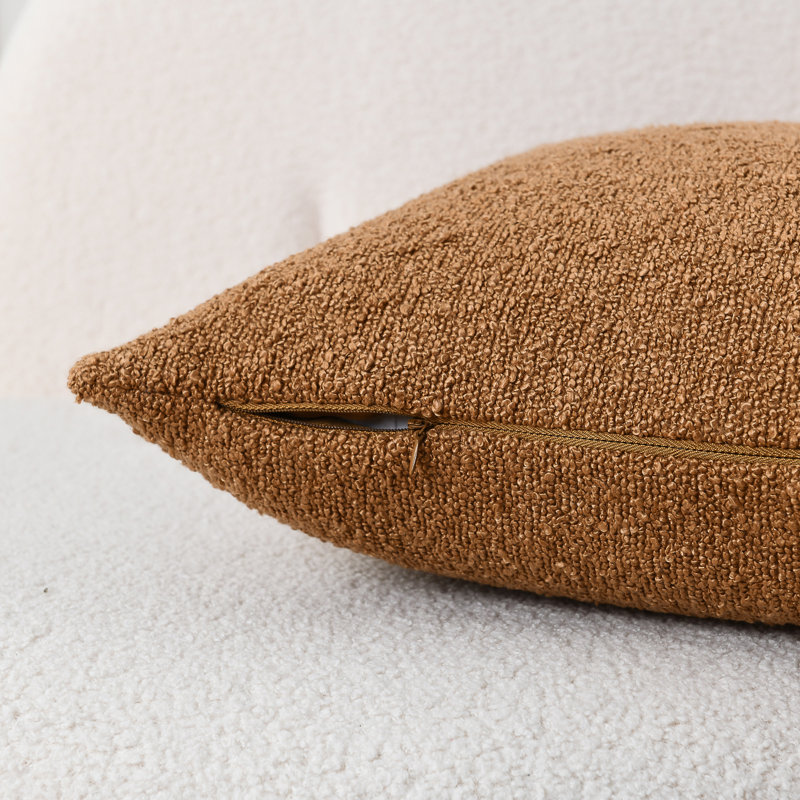 Housses de coussin texturées, Jaune terre, Carré 18 po