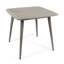 Table d'extérieur carrée en bois d'acacia avec pieds droits, gris