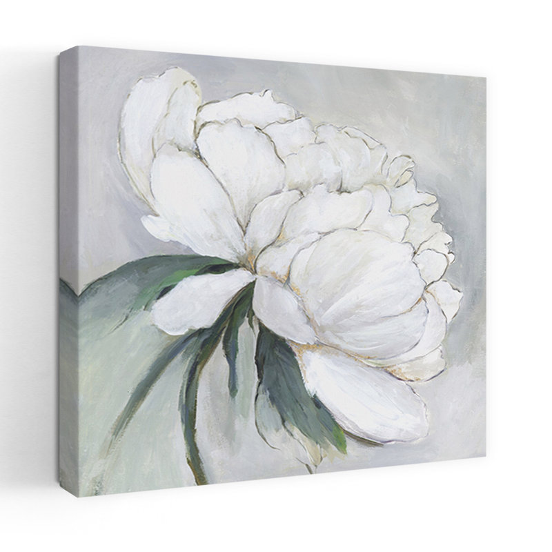 Fleur blanche blanche II, H 36 po x l 36 po
