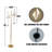 2pcs Thousand Paper Cranes Gold Floor Lamp - Self-contained Led Light Source/floor Footswitch