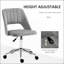 Chaise de bureau rembourrée en polyester, pivotante, réglable en hauteur, avec roulettes