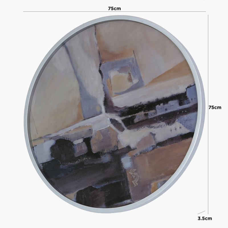 Sumlin Abstract Wall Art - Single Picture Frame Painting on Plastic / Acrylic