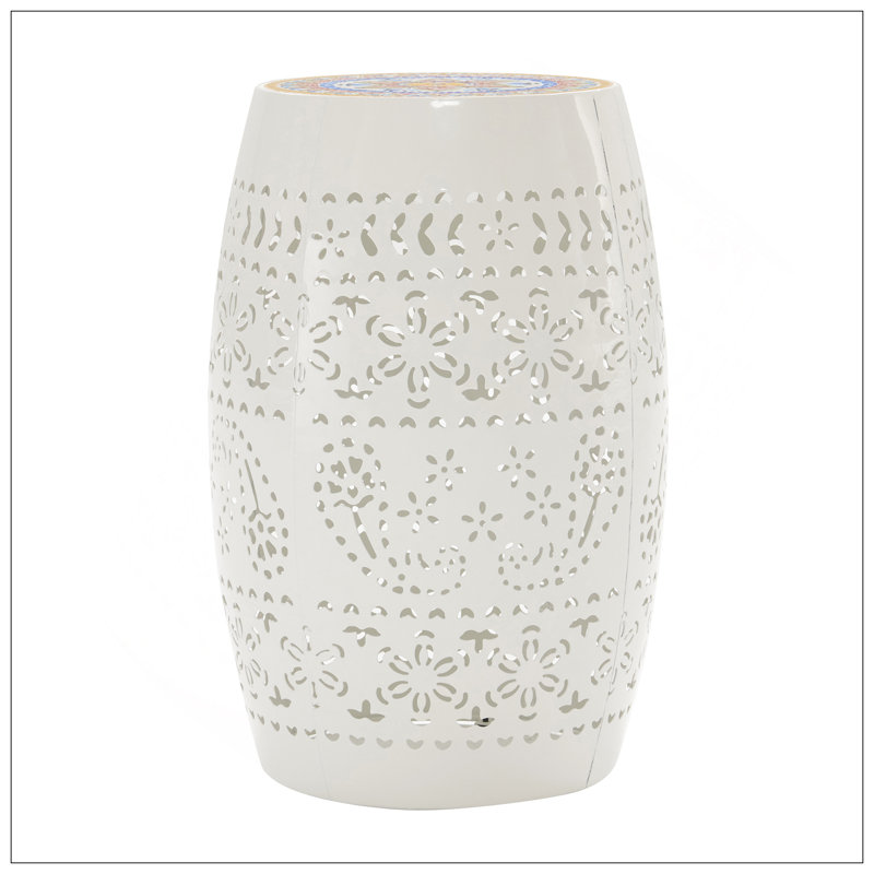 RUBY 12" SIDE TABLE - WHITE, White