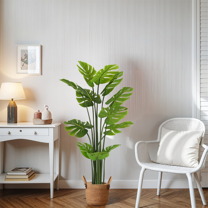 57 po plante artificielle avec pot Monstera Deliciosa