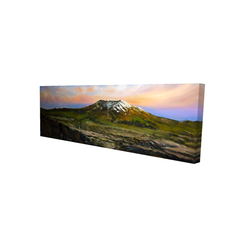 Mountainous View Trees Canvas | Blue Landscape Home Decor
