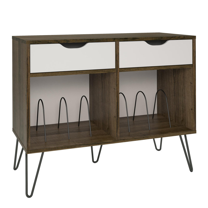 Carrasco HiFi Rack, Brown Oak/White