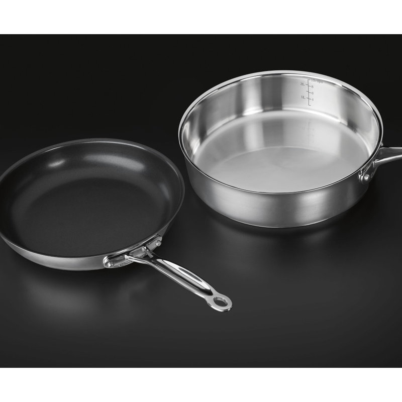 Chef's Classic Nonstick Hard Anodized Cookware 13 Piece Set, Stainless Steel