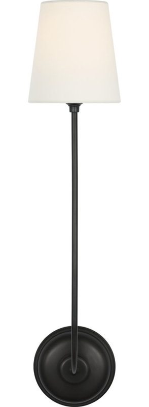 Vendome 26" Single Sconce with Linen Shade, Bronze