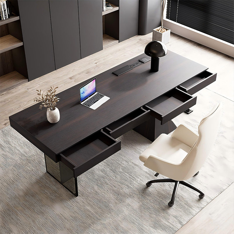 Bureau rectangulaire en bois massif 78,74 po, H 29,53 po x l 78,74 po x P 27,56 po