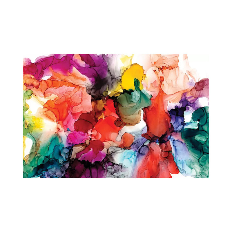 «Jeweltone Prism III» par Jennifer Goldberger - reproduction, Toile tendue, H 40 po x l 60 po x 1,5 po