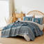 Ensemble de courtepointe 3 pièces à motif géométrique texturé de style bohème 3 pièces Aztec-122938647-122938649