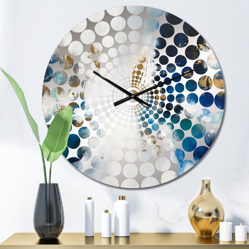 Wolbert - Horloge murale peinture abstraite, Médium