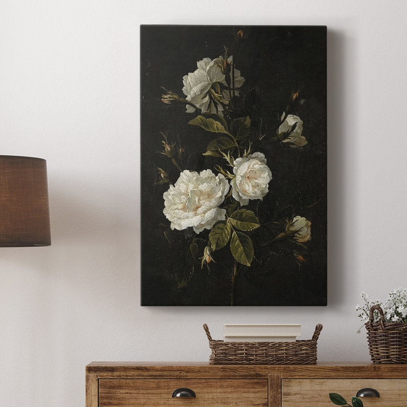 Impression florale rétro I - galerie Cavas, H 18 po x l 12 po