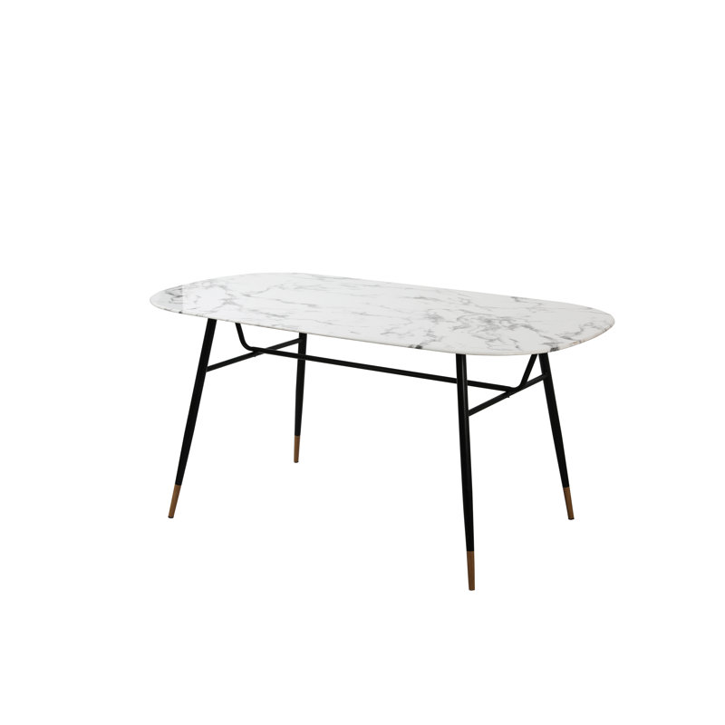 Abderdeen Glass Top Metal Base Dining Table