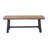 Adam 48" Wide Rustic Industrial Solid Wood Bench with Distressed Black Sawhorse Legs for Living Room, Dining Room, Mudroom, Laundry Room, Easy Assembly